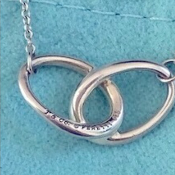 Tiffany & Co. Silver Double Hoop Necklace - Picture 10 of 13